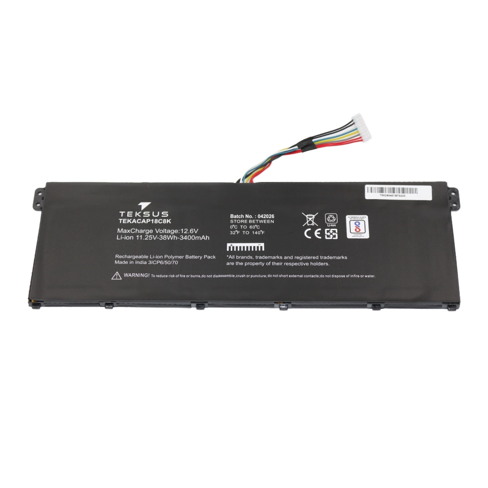 Teksus Laptop Battery Compatible For Acer Swift 3 SF314 | AP18C8K 3C view 3
